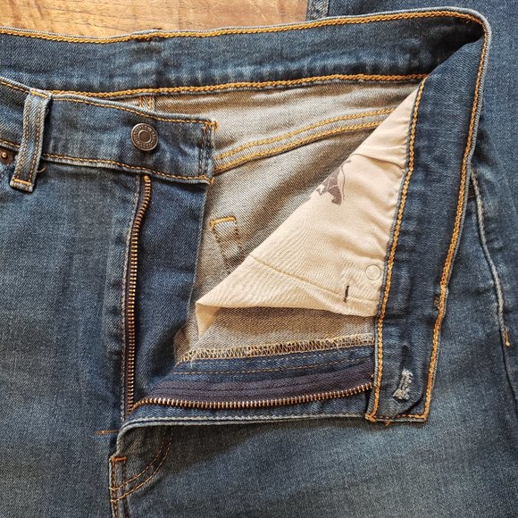 Levi's 505 - Regular Fit Men's Pants - Dark Blue - W36 L29 - Picture 7 of 9